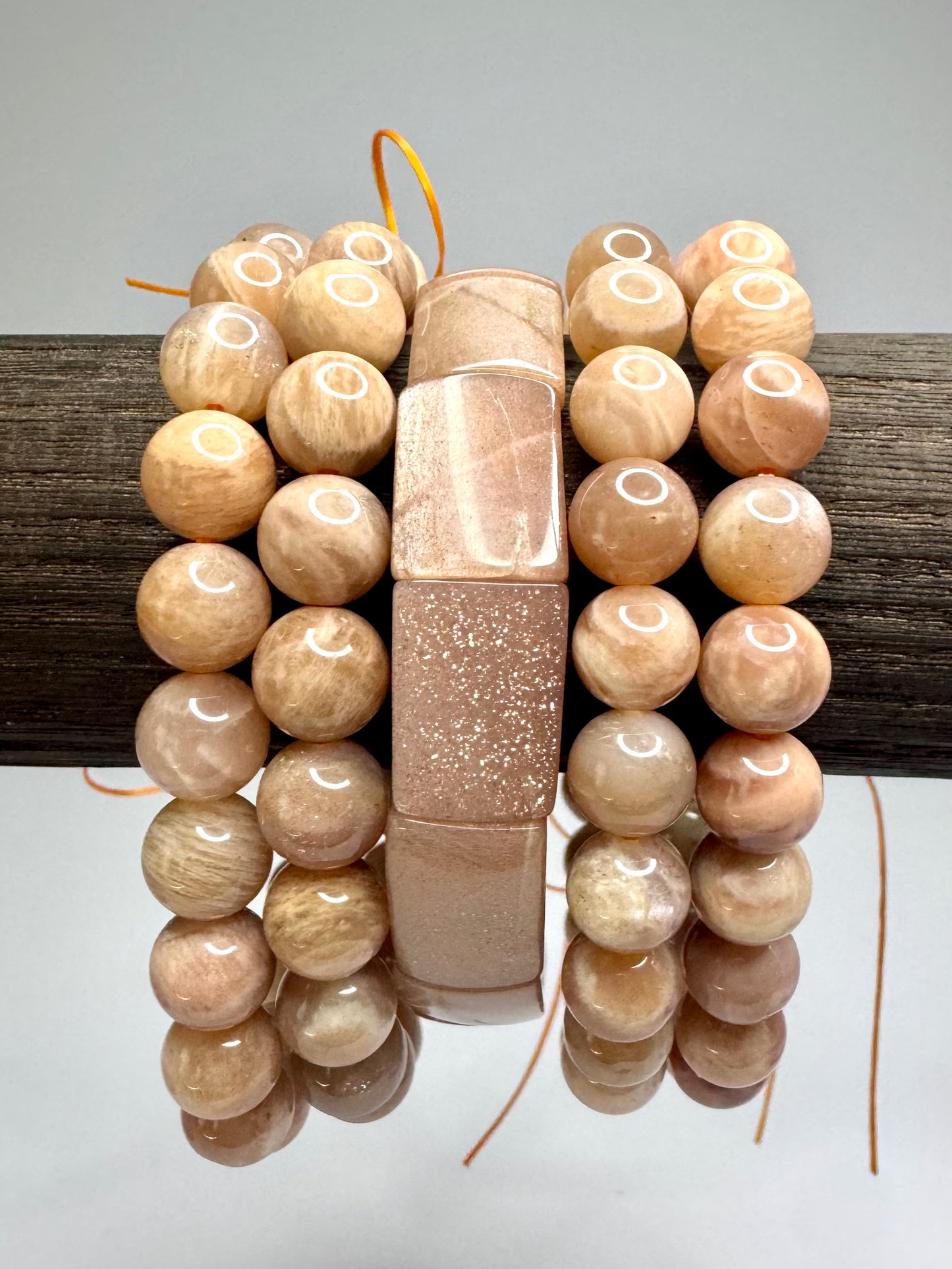 Peach Moonstone Bracelet