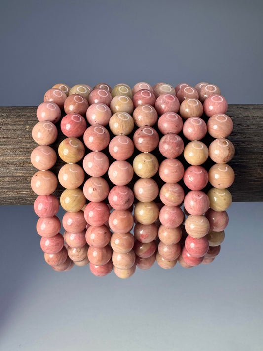 Pink Petrified Wood Bracelet