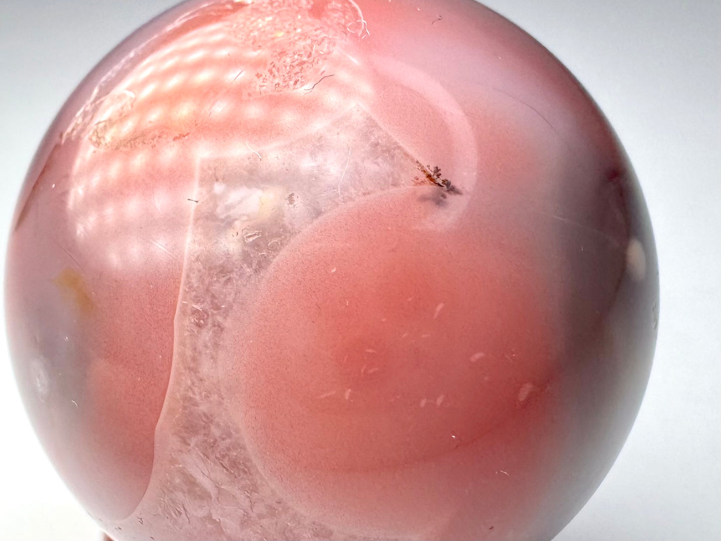 Mozambique Pink Agate Sphere - F