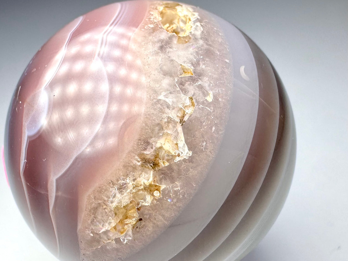 Mozambique Pink Agate Sphere - G