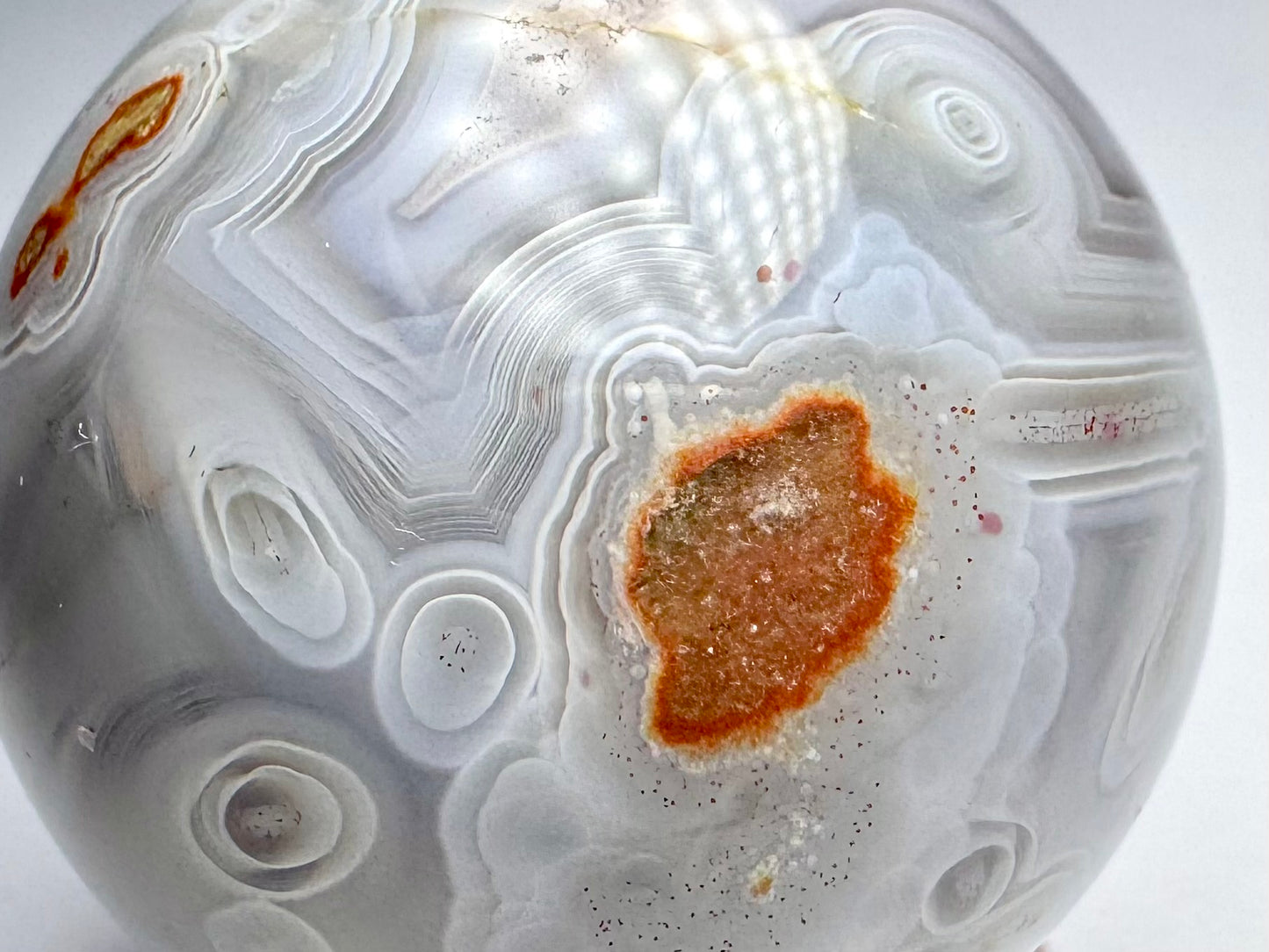 Mozambique Pink Agate Sphere - I
