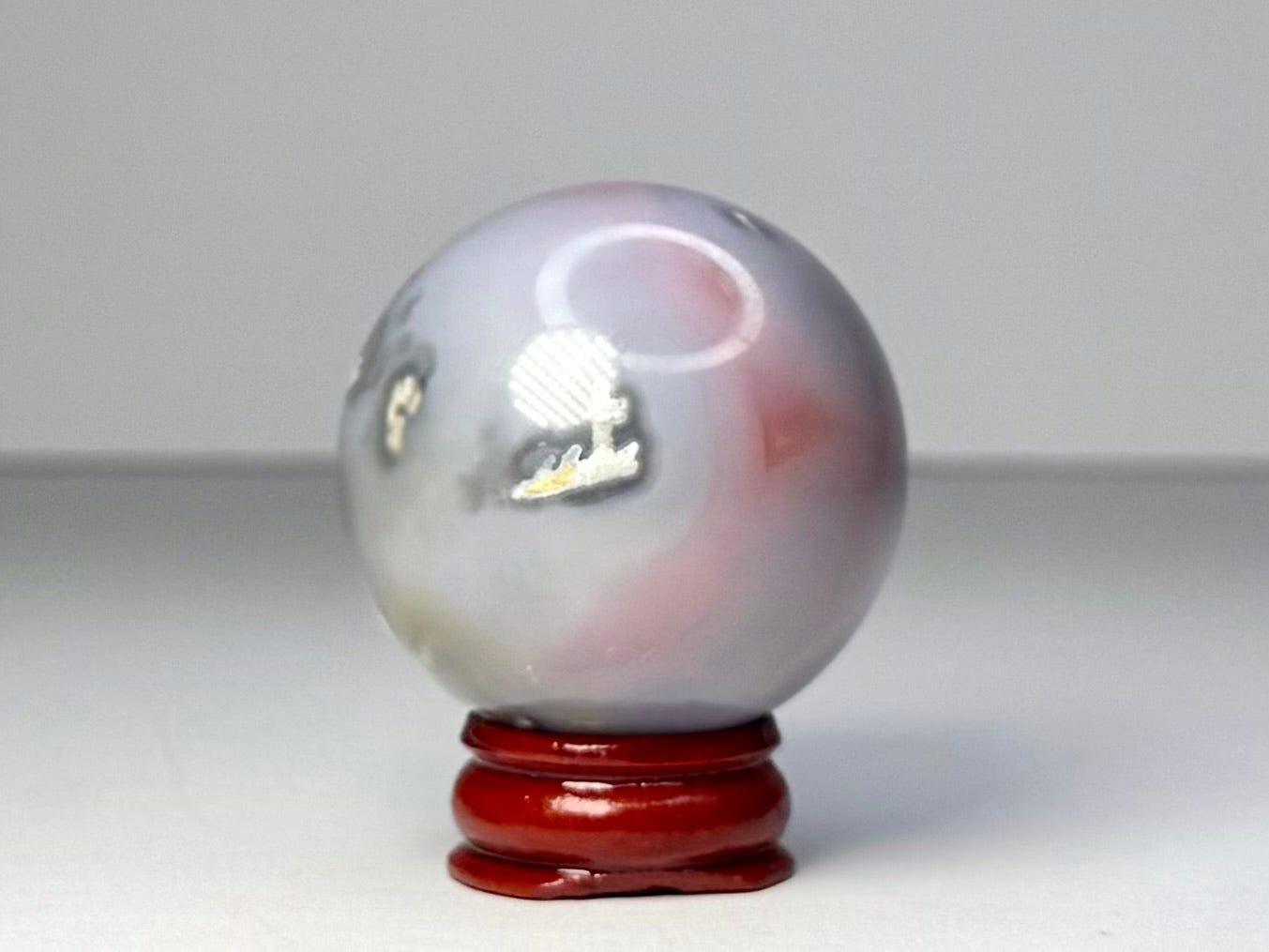 Mozambique Pink Agate Sphere - J