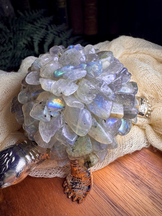 Labradorite Chip Turtle Lamp