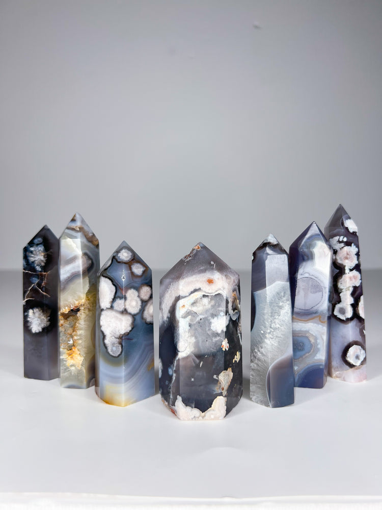 Black Flower Agate