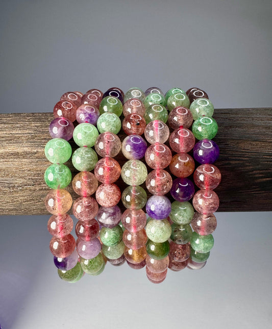 Self Empowerment Bracelet | Amethyst & Strawberry Quartz