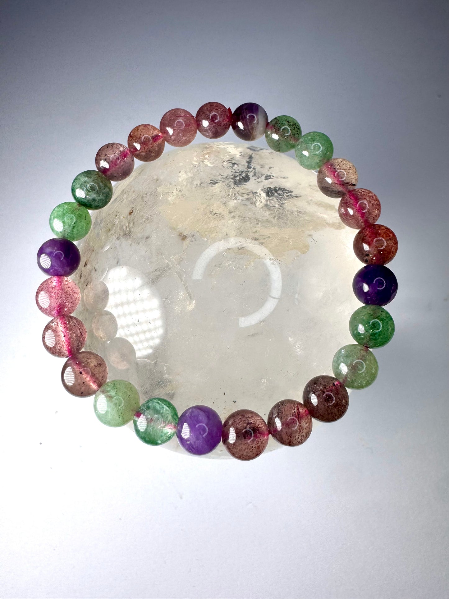 Self Empowerment Bracelet | Amethyst & Strawberry Quartz