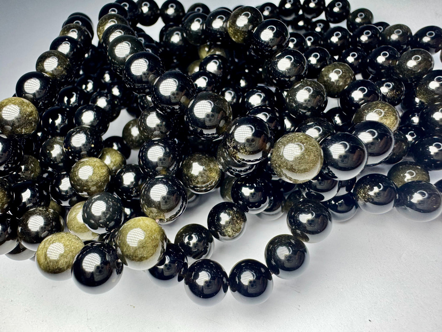 Gold Sheen Obsidian Bracelet