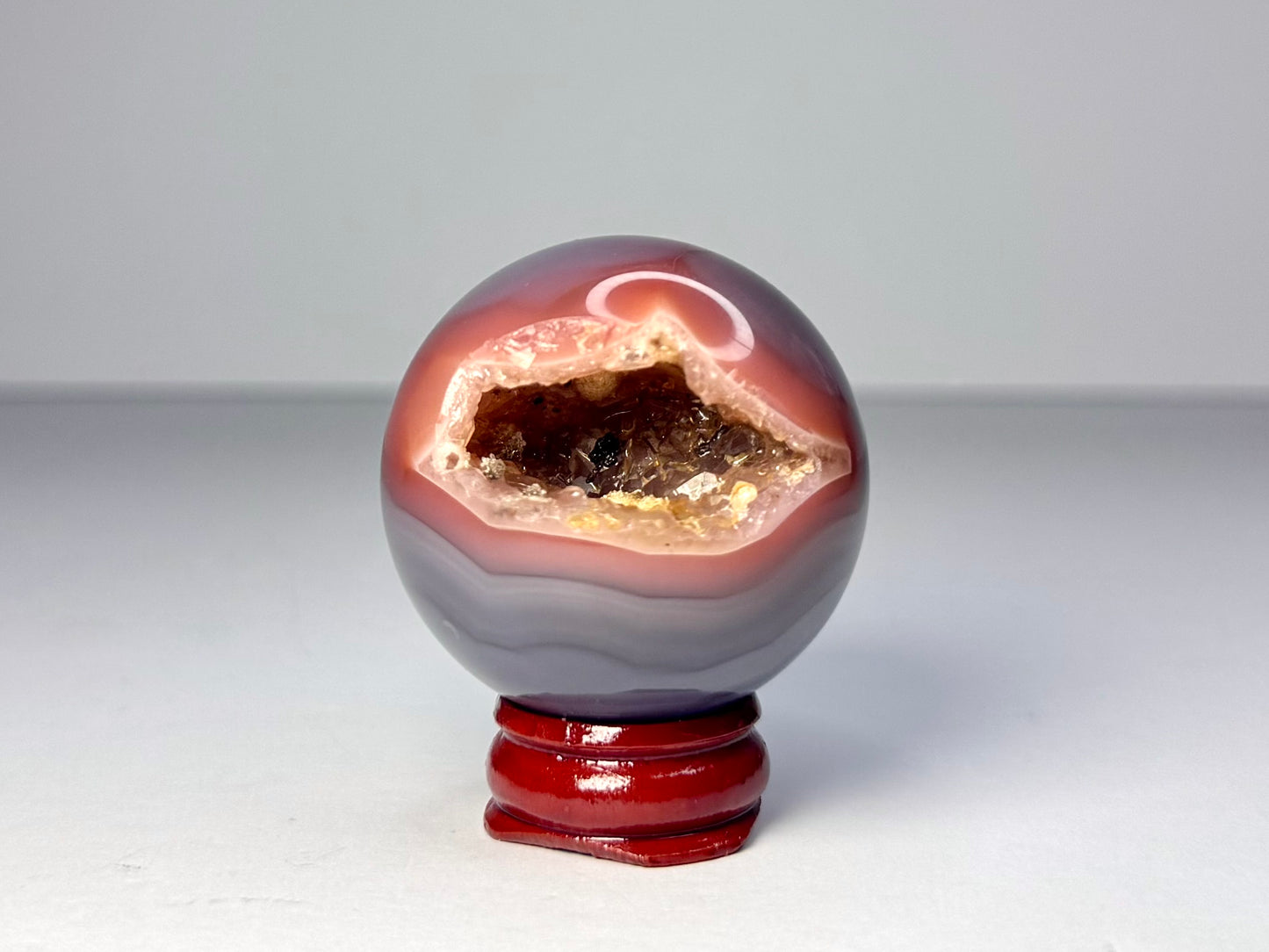Mozambique Pink Agate Sphere - C