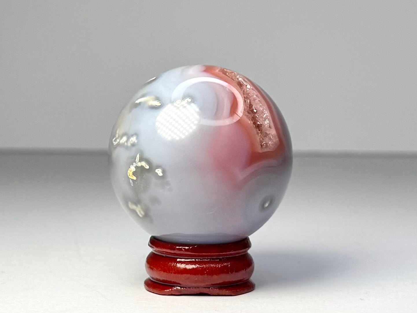 Mozambique Pink Agate Sphere - J
