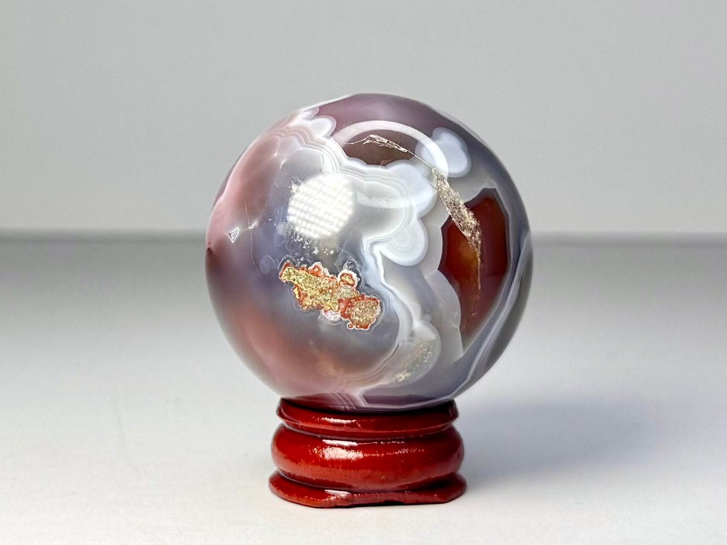 Mozambique Pink Agate Sphere - K