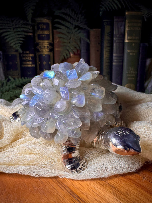 Labradorite Chip Turtle Lamp