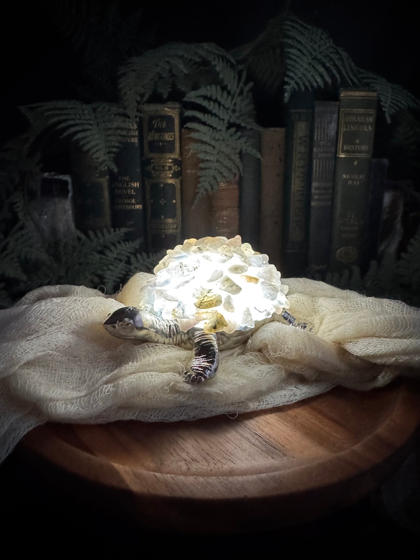 Labradorite Chip Turtle Lamp