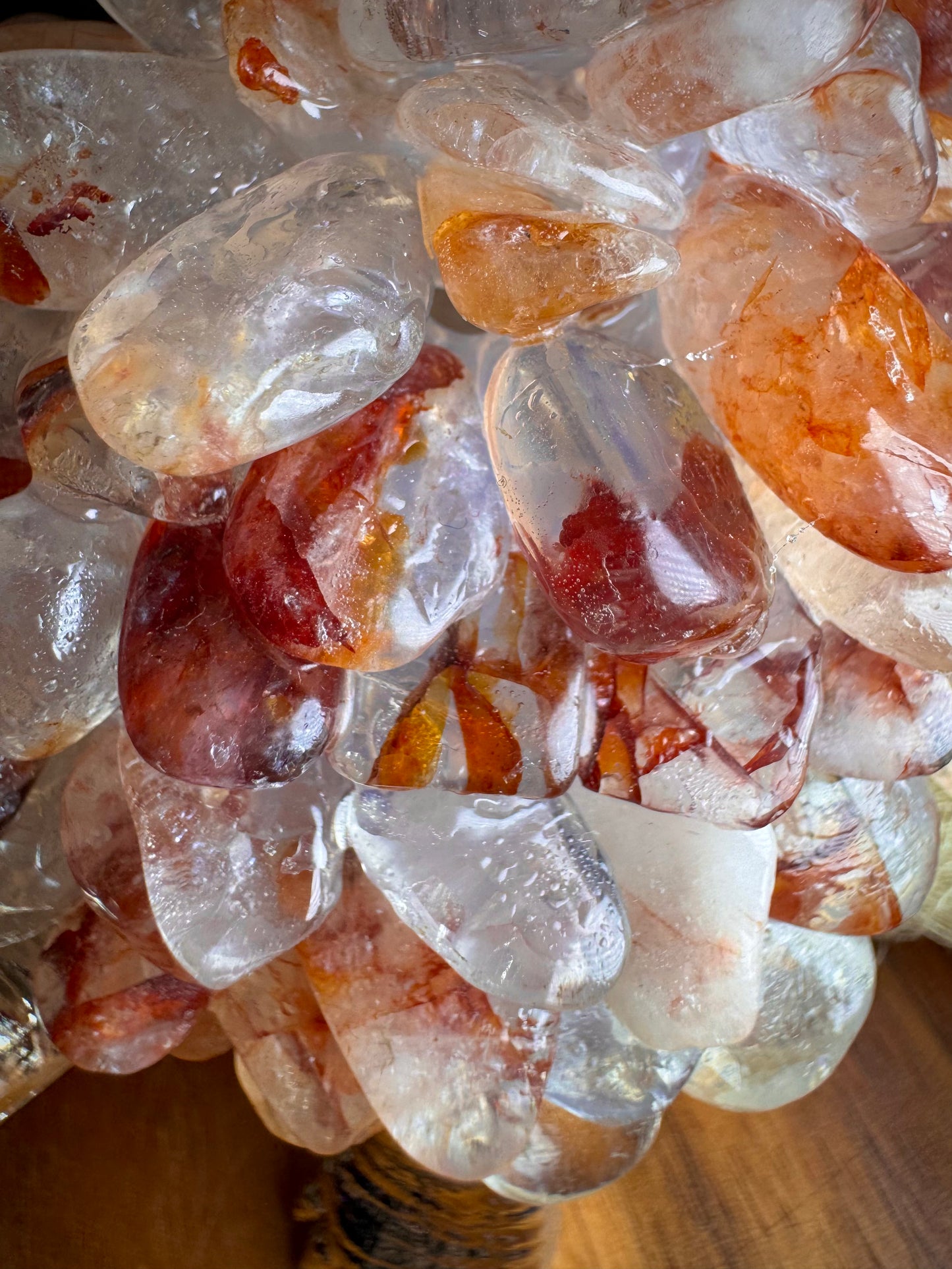 Fire Quartz Chip Turtle Lamp