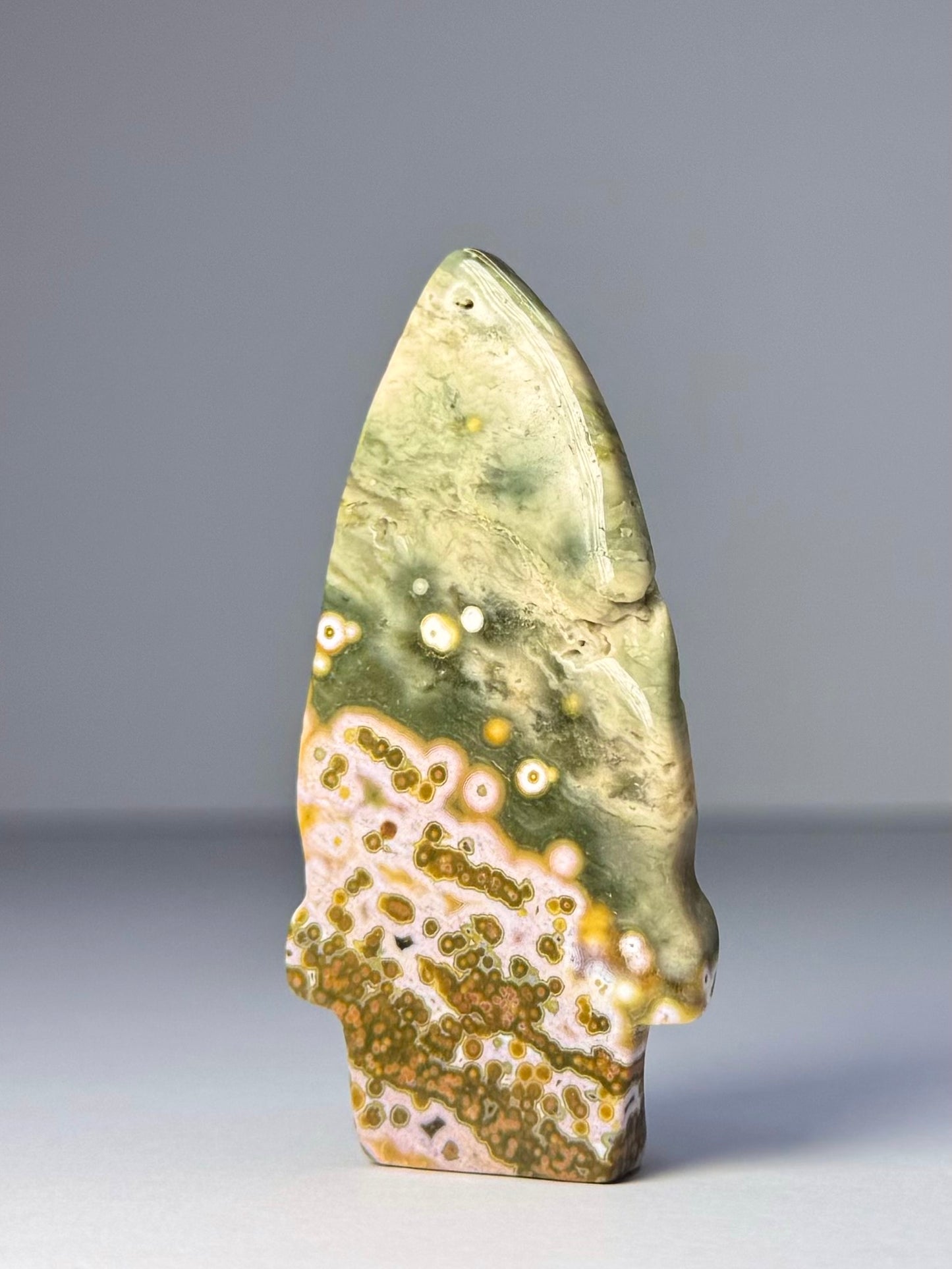 Orbicular Jasper Nature Skull - B