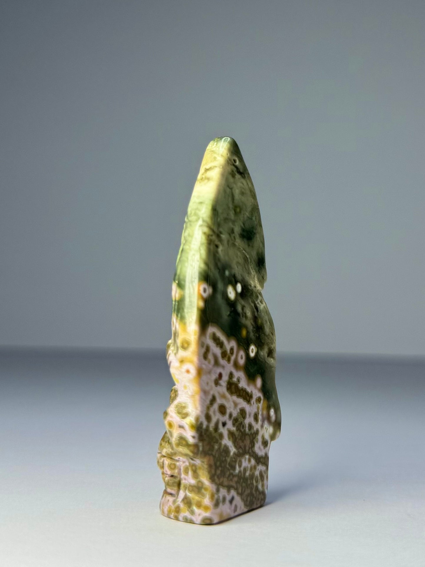 Orbicular Jasper Nature Skull - B