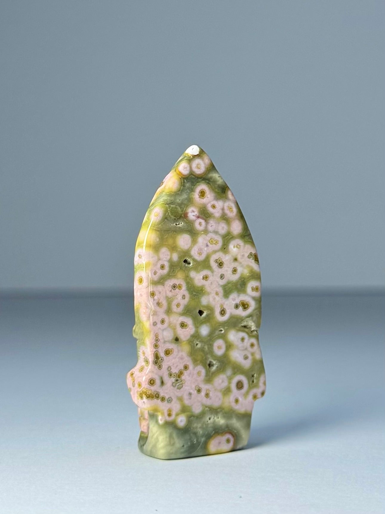 Orbicular Jasper Nature Skull - E